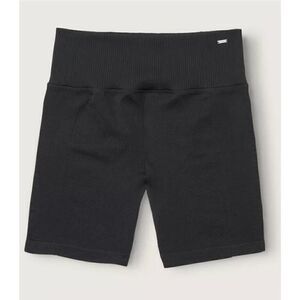 Victoria's Secret PINK Ultimate High Waist 6" Bike Short TEXTURED Black XL NWT